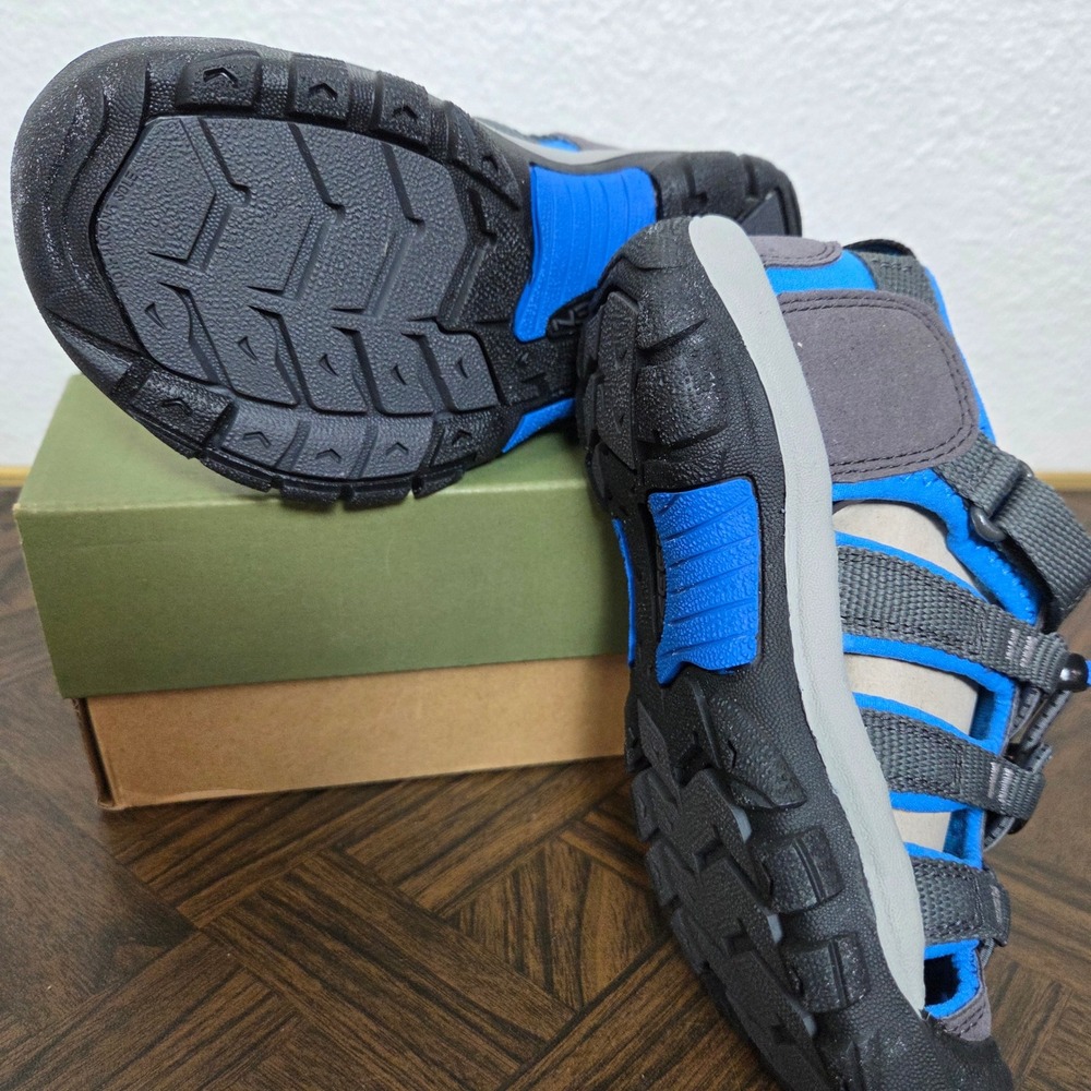 NWT KEEN Newport H2 Gray & Blue closed toe hiking outdoor sandals Boys size 12 - Picture 6 of 9
